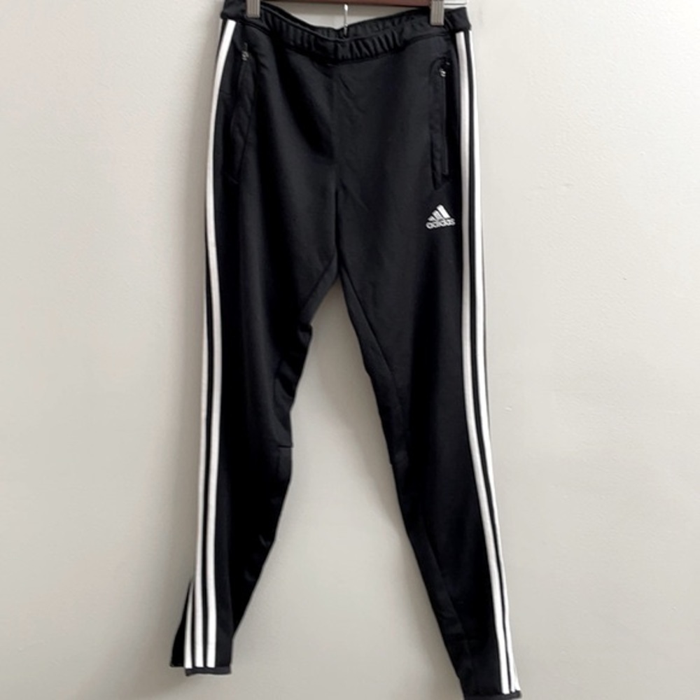 Adidas black athletic track pants
